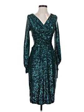sachin and babi light blue dress Satin Fabric Wrapped Lacing Detail Women's Dress Green
