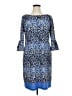 Phase Seven Animal Print Blue Cocktail Dress Size 14 - photo 1