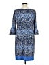 Phase Seven Animal Print Blue Cocktail Dress Size 14 - photo 2