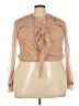 Ashley Stewart 100% Polyester Tan Long Sleeve Blouse Size 3X - photo 1