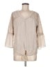 JM Collection Tan 3/4 Sleeve Blouse Size M - photo 1