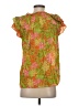 Rose + Olive 100% Rayon Orange Short Sleeve Blouse Size S - photo 2