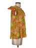 Rose + Olive 100% Rayon Orange Short Sleeve Blouse Size S - photo 4