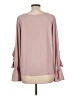 Lily Rain 100% Polyester Pink 3/4 Sleeve Blouse Size L - photo 2