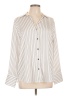 Cupcakes & Cashmere Stripes Ivory Long Sleeve Blouse Size L - photo 1