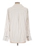 Cupcakes & Cashmere Stripes Ivory Long Sleeve Blouse Size L - photo 2