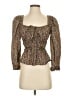 Liberty Art Fabrics for J.Crew 100% Cotton Brown 3/4 Sleeve Blouse Size 4 - photo 1
