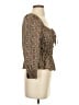 Liberty Art Fabrics for J.Crew 100% Cotton Brown 3/4 Sleeve Blouse Size 4 - photo 4