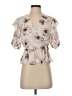 Express 100% Polyester Tan Short Sleeve Blouse Size XS - photo 1