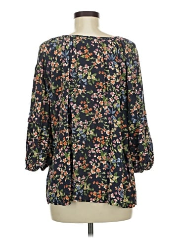 Jade by Johnny Was 3/4 Sleeve Silk Top (view 2)
