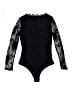 Just Fab 100% Nylon Black Bodysuit Size M - photo 2