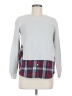 Treasure & Bond 100% Cotton Plaid Gray Pullover Sweater Size M - photo 1