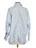 Uterque Polka Dots Blue Long Sleeve Blouse Size S - photo 2