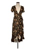 Blue Rain 100% Polyester Floral Brown Casual Dress Size XS - photo 1