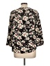 Fun2Fun 100% Rayon Floral Black 3/4 Sleeve Blouse Size L - photo 2