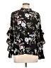 dalia Floral Black 3/4 Sleeve Blouse Size L - photo 1