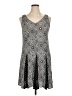 Relativity 100% Rayon Animal Print Silver Casual Dress Size 1X - photo 1