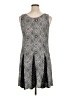 Relativity 100% Rayon Animal Print Silver Casual Dress Size 1X - photo 2