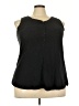 Roaman's Black Sleeveless Henley Size 18 (L) - photo 1