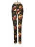 Unbranded 100% Polyester Floral Black Leggings One size - photo 1