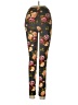 Unbranded 100% Polyester Floral Black Leggings One size - photo 2