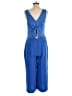 Banana Republic 100% Polyester Color Block Blue Jumpsuit Size 4 - photo 2