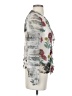 Leifnotes 100% Viscose Floral Silver Long Sleeve Blouse Size 0 - photo 4
