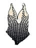 Zingara Chevron-herringbone Black One Piece Swimsuit Size 14 - photo 2