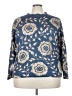 Shein Curve 100% Polyester Floral Blue Pullover Sweater Size 3X - photo 1