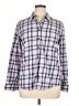 Lands' End Plaid Purple Long Sleeve Button-Down Shirt Size 14 - 16 - photo 1