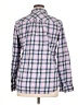 Lands' End Plaid Purple Long Sleeve Button-Down Shirt Size 14 - 16 - photo 2