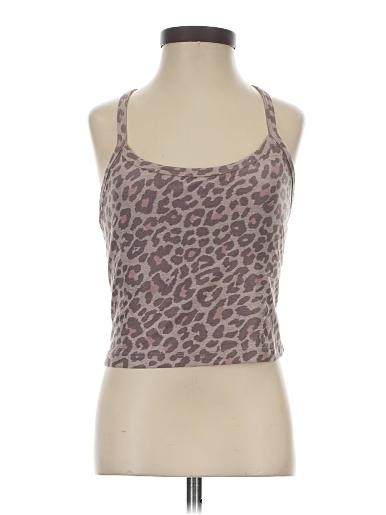 Pre-owned Beyond Yoga Tank Top Brown Halter Neckline Tops