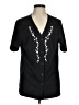 Cathy Daniels Black Short Sleeve Blouse Size M - photo 1