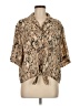 Sanctuary 100% Polyester Animal Print Tan Short Sleeve Blouse Size M - photo 1