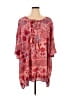 Evans 100% Viscose Red 3/4 Sleeve Blouse Size 30 waist - photo 1