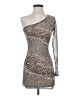 Juju & B Animal Print Silver Tan Cocktail Dress Size S - photo 1