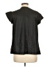 VOY Metallic Black Short Sleeve Blouse Size L - photo 2