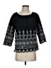 Talbots 100% Cotton Black 3/4 Sleeve Blouse Size S - photo 1