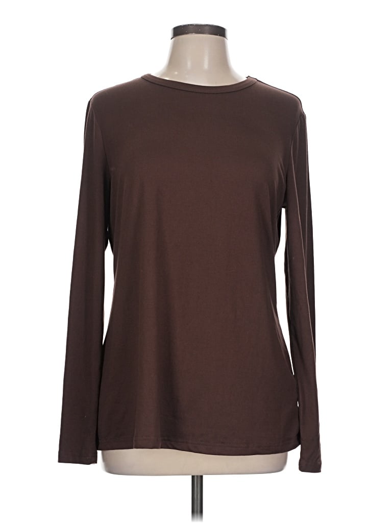 Pre-owned Ekouaer Long Sleeve T-shirt In Brown