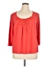 Ruby Rd. Red 3/4 Sleeve Blouse Size XL - photo 1