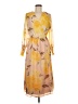 Halogen 100% Polyester Yellow Casual Dress Size M - photo 1