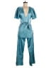 Venus Metallic Teal Jumpsuit Size 6 - photo 1