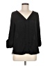 Zara Basic Black 3/4 Sleeve Blouse Size M - photo 1