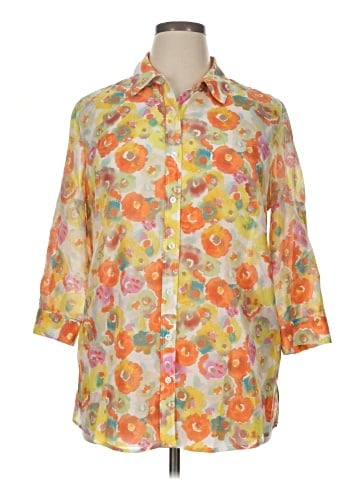 Coldwater Creek 3/4 Sleeve Button-Down Shirt (view 1)