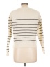Unbranded 100% Polyester Stripes Ivory Turtleneck Sweater Size L - photo 2