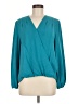 Trina Turk 100% Polyester Teal Long Sleeve Blouse Size M - photo 1