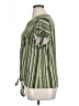 Adrienne Vittadini Stripes Green Short Sleeve Blouse Size XL - photo 5