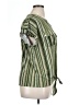 Adrienne Vittadini Stripes Green Short Sleeve Blouse Size XL - photo 4