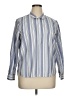 J.Crew 100% Cotton Stripes Blue Long Sleeve Blouse Size 14 - photo 1