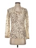 Rails 100% Rayon Animal Print Ivory Long Sleeve Blouse Size XS - photo 1